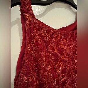 Scott McClintock red sparkly cocktail dress